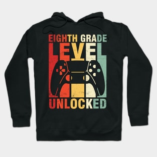 Gamer Student Eighth Grade Level Unlocked Back To School Day Hoodie